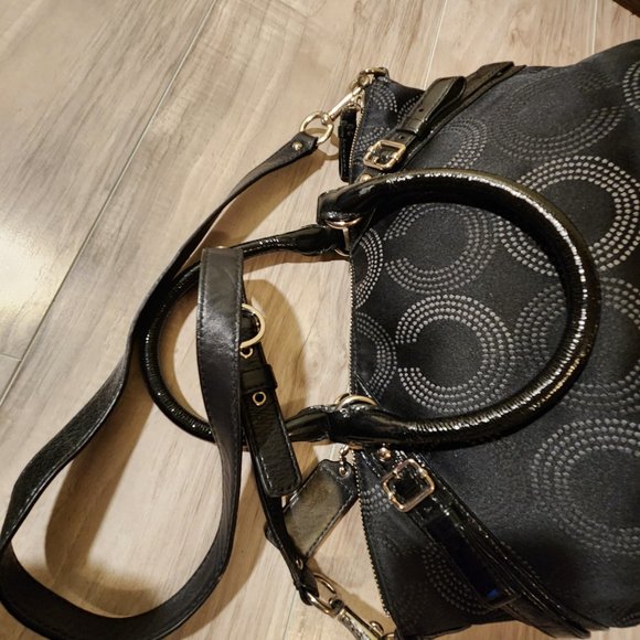 Like New Coach Dotted Madison 2Way Shoulder Bag c - Picture 7 of 16